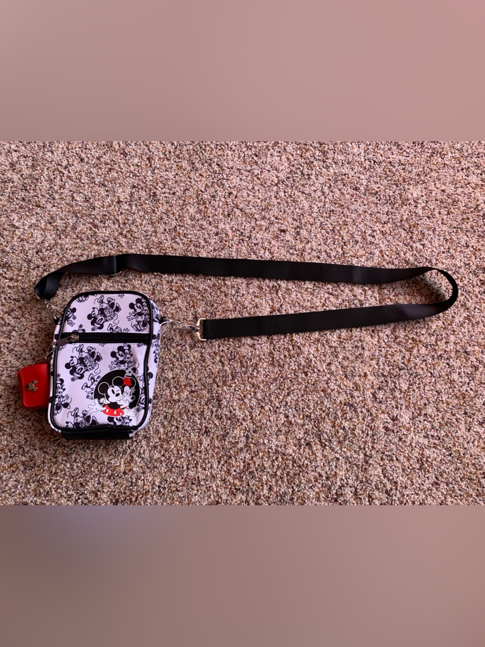 Disney Mickey Mouse  Crossbody Bag - Black, White & Red